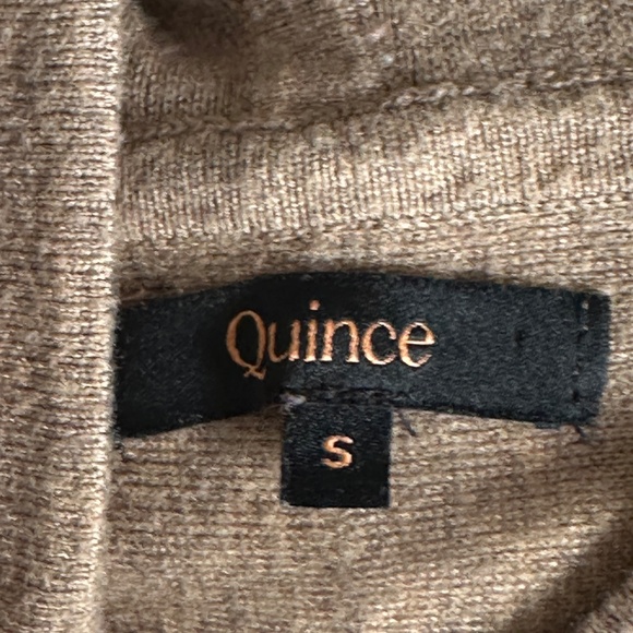 Quince Eco-Knit Milano Stitch Pullover Hoodie Warm Taupe Small Soft Athleisure - Picture 4 of 6